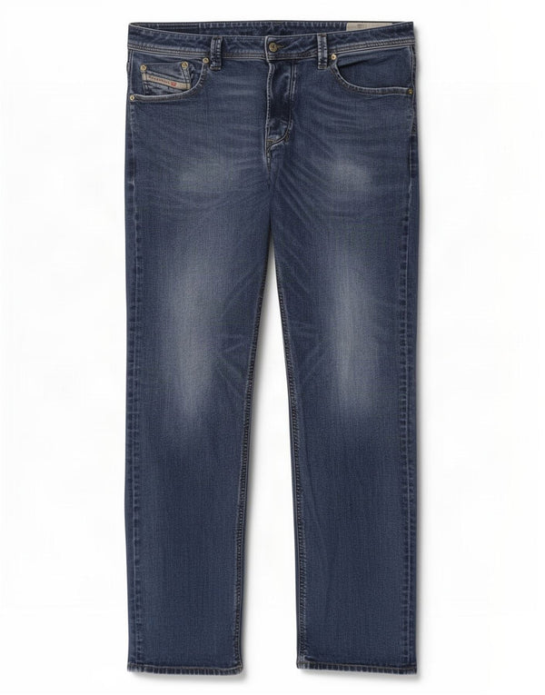 Diesel Mens Straight Jeans W38 L34 Blue Cotton