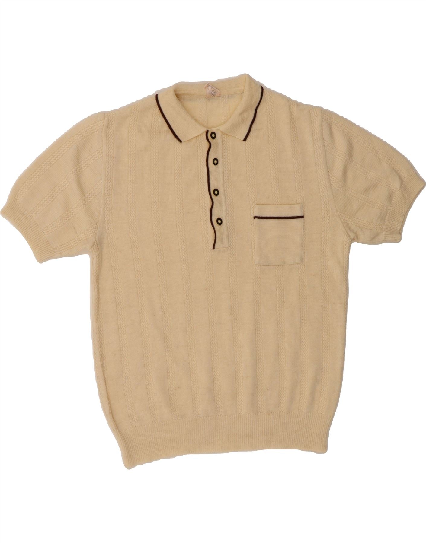 C A Womens Short Sleeve Polo Neck Jumper Sweater UK 16 Large