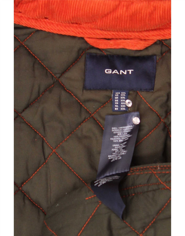 Gant Womens Quilted Jacket UK 20 2XL Orange Polyester