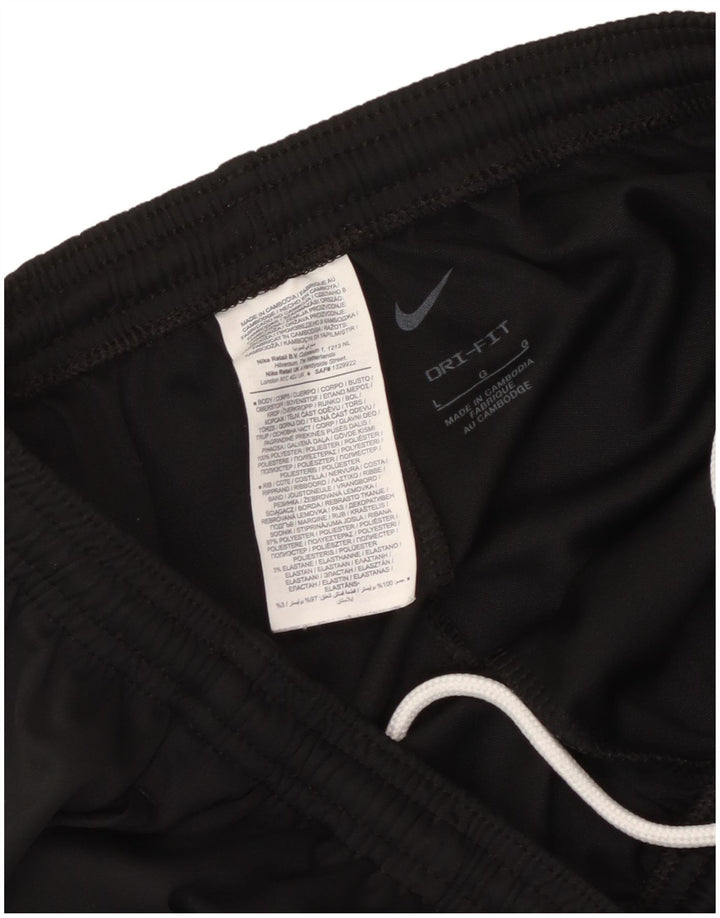 Nike Mens Dri Fit Tracksuit Trousers Large  Black Polyester