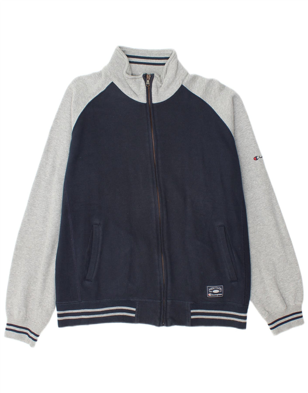 Champion Mens Heritage Classics Tracksuit Top Jacket Large Navy Blue