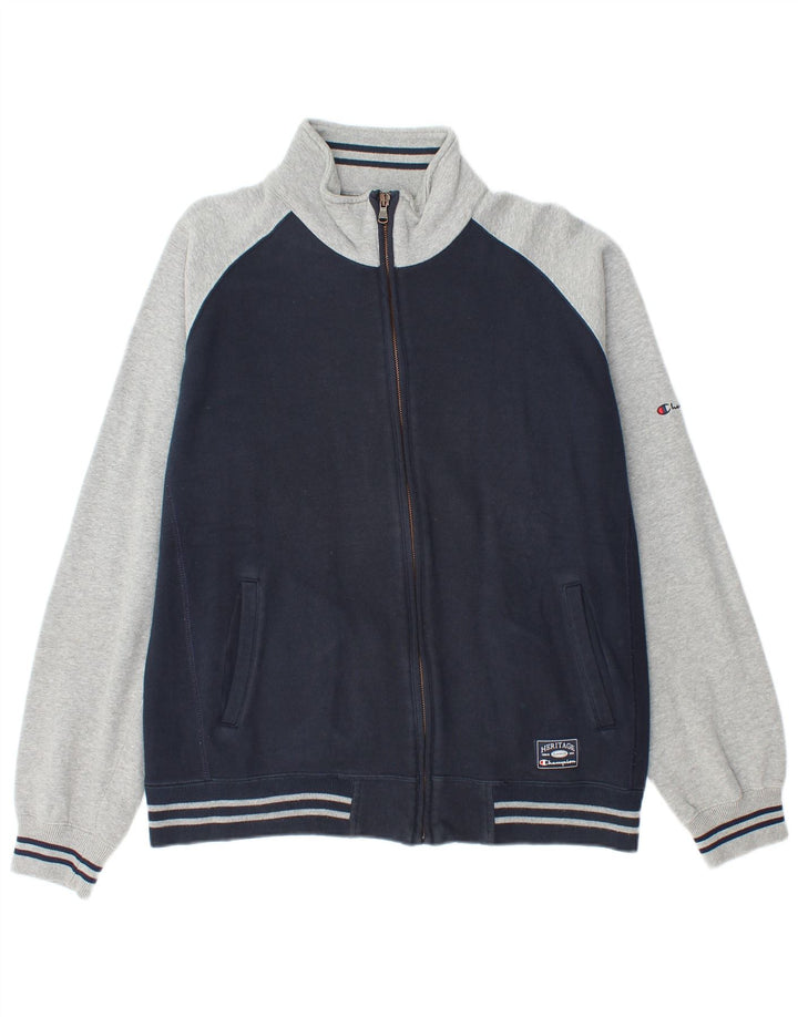 Champion Mens Heritage Classics Tracksuit Top Jacket Large Navy Blue