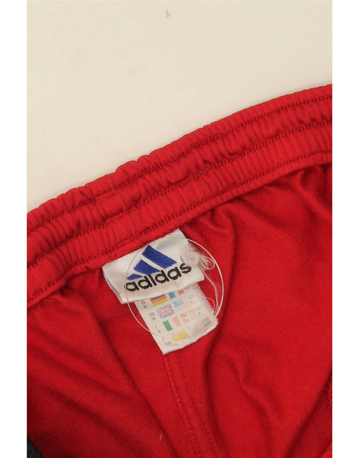 Adidas Mens Graphic Tracksuit Trousers Medium  Red Colourblock Polyester