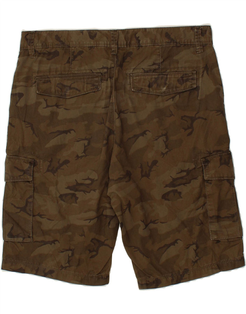 KIABI Mens Cargo Shorts UK 42 XL W36 Brown Camouflage Vintage Kiabi and Second-Hand Kiabi from Messina Hembry 