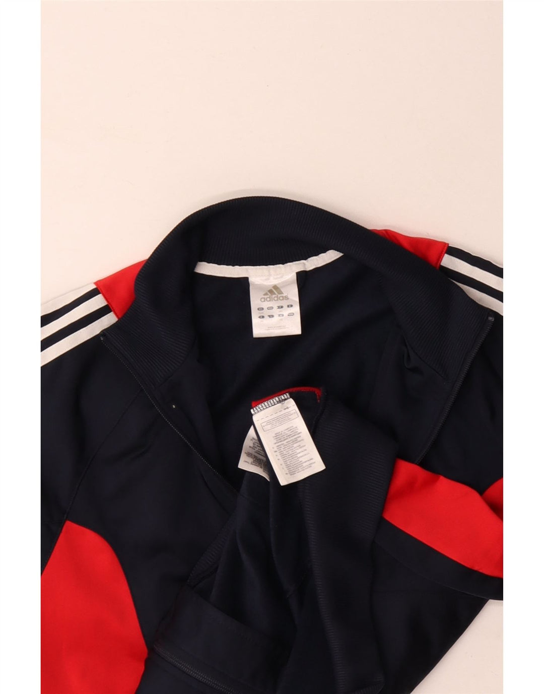 Adidas Mens Tracksuit Top Jacket UK 42/44 Large Navy Blue Polyester