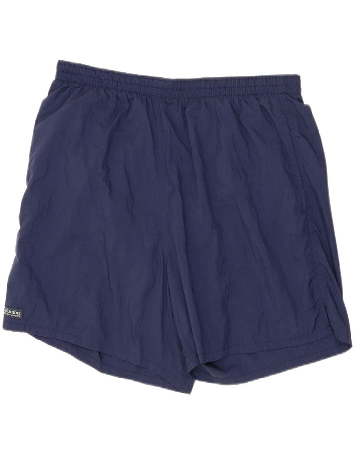 COLUMBIA Mens Sport Shorts Large Navy Blue Nylon