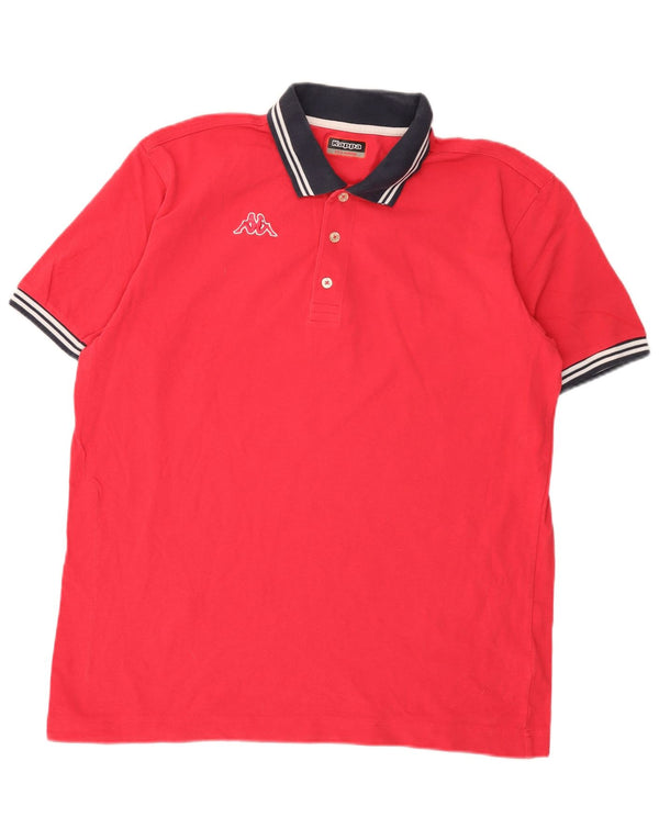 Kappa Mens Polo Shirt 2XL Pink Cotton