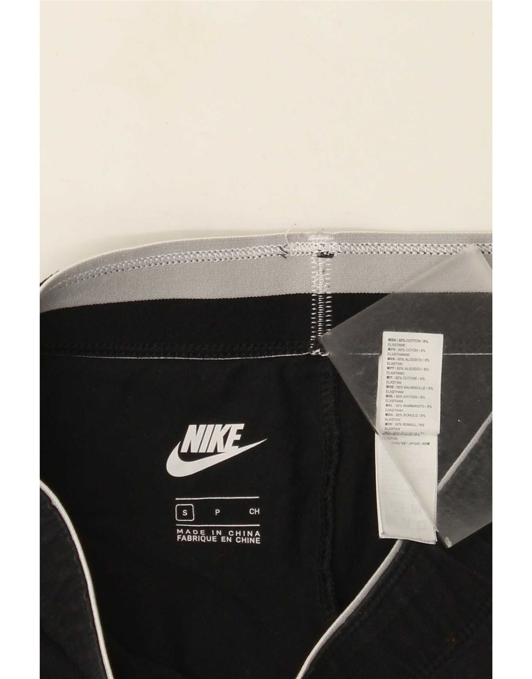 Nike Womens Graphic Leggings UK 8 Small Black Cotton
