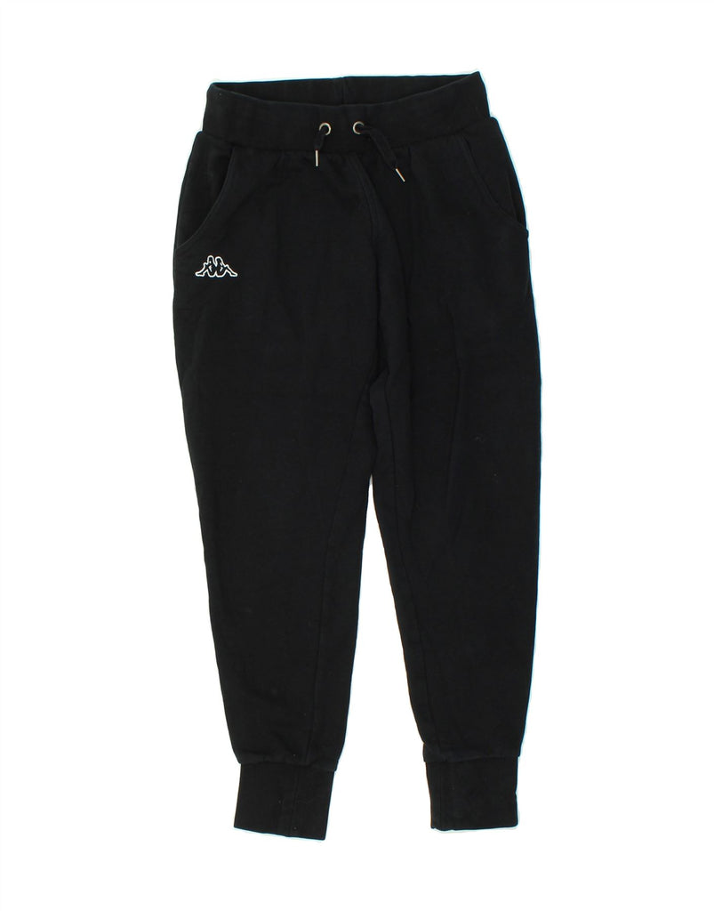 KAPPA Womens Tracksuit Trousers Joggers UK 10 Small Black Cotton Vintage Kappa and Second-Hand Kappa from Messina Hembry 