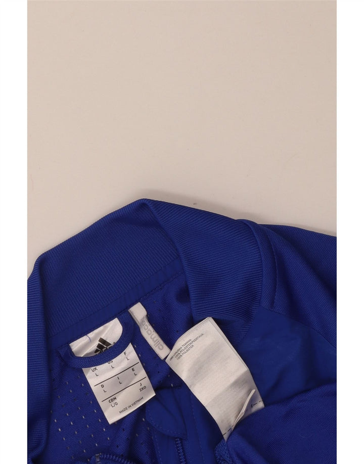 ADIDAS Mens Climacool Graphic Tracksuit Top Jacket Large Blue Polyester