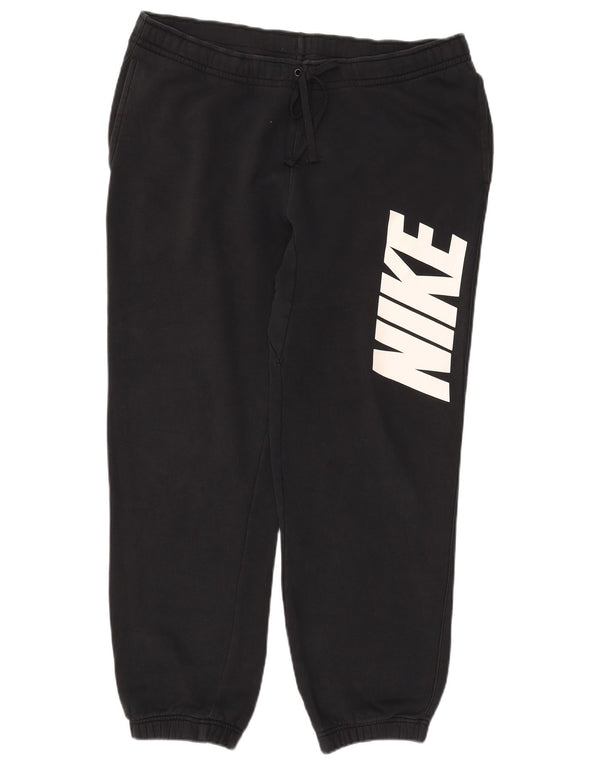 Nike Mens Graphic Tracksuit Trousers Joggers Large  Black Cotton
