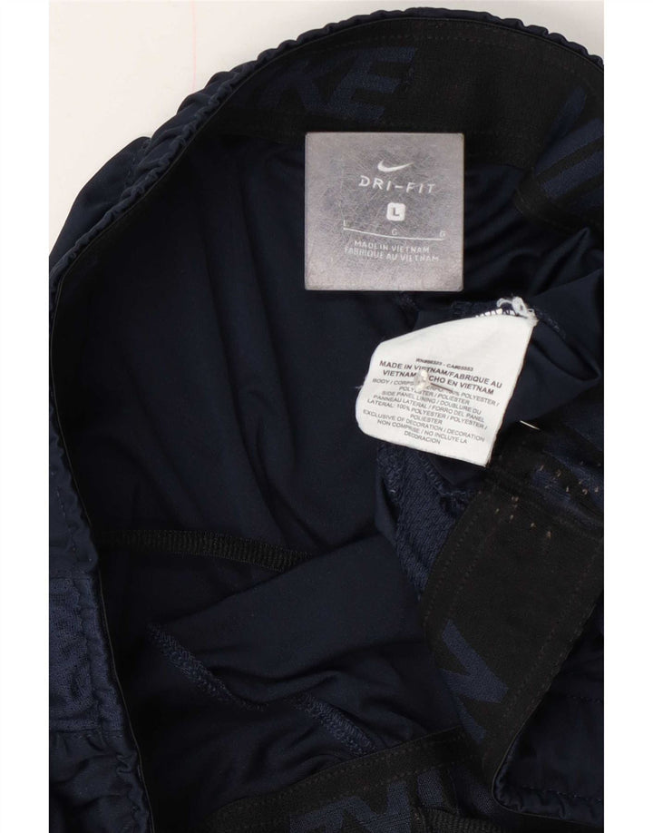 Nike Mens Dri Fit Sport Shorts Large Navy Blue Polyester