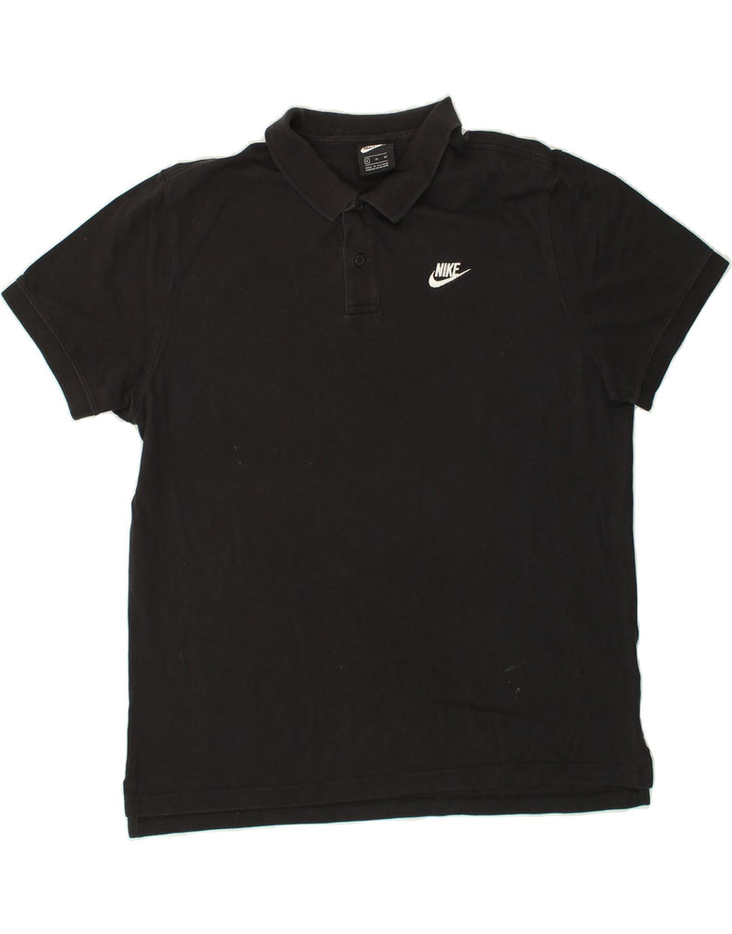 NIKE Mens Polo Shirt XL Black Cotton | Vintage Nike | Thrift | Second-Hand Nike | Used Clothing | Messina Hembry 