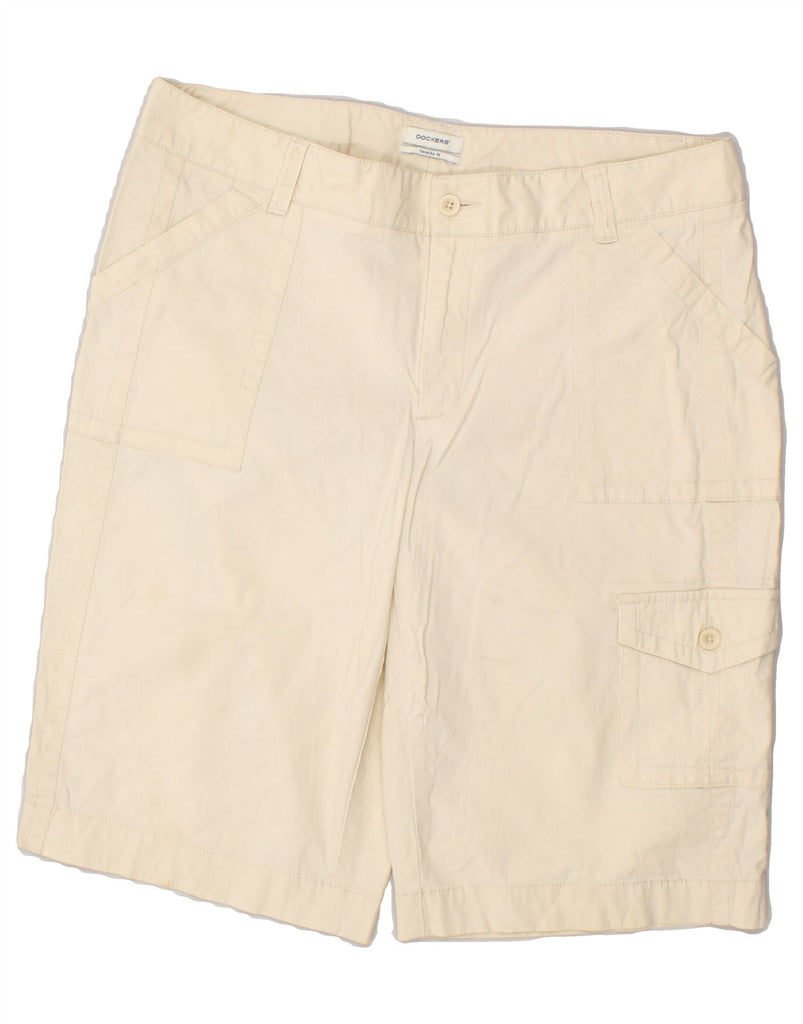 DOCKERS Womens Cargo Shorts US 12 Large W34 Beige Cotton | Vintage Dockers | Thrift | Second-Hand Dockers | Used Clothing | Messina Hembry 