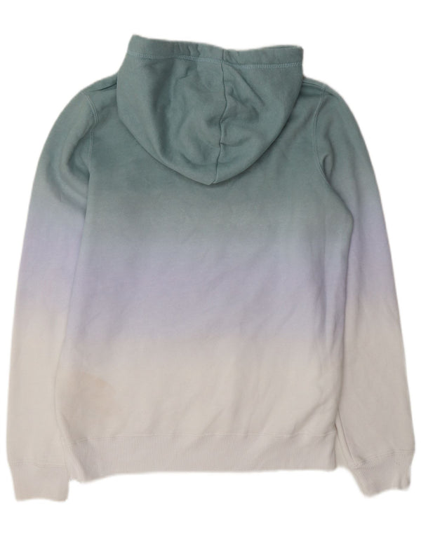 Hollister Womens Hoodie Jumper UK 14 Medium Grey Colourblock Cotton