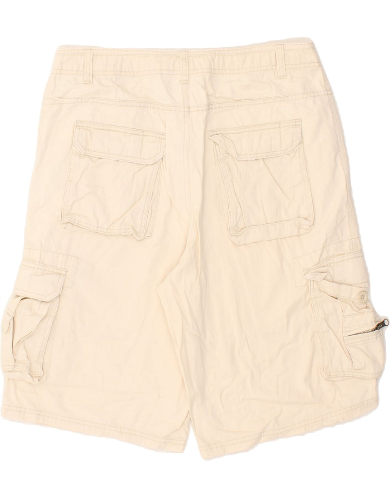 VINTAGE Mens Cargo Shorts W34 Large Beige Cotton | Vintage Vintage | Thrift | Second-Hand Vintage | Used Clothing | Messina Hembry 