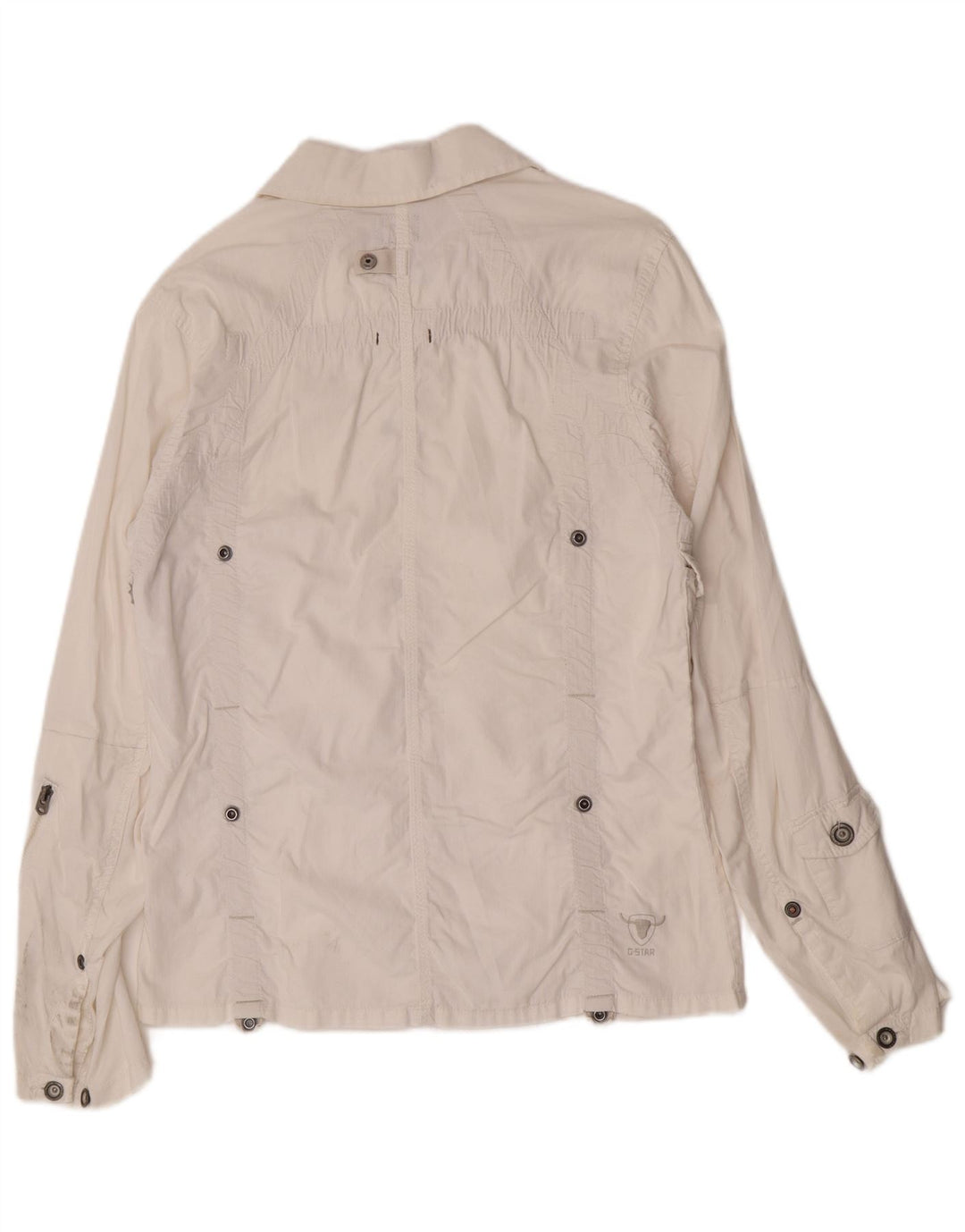 G-Star Womens Military Jacket UK 18 XL White Cotton
