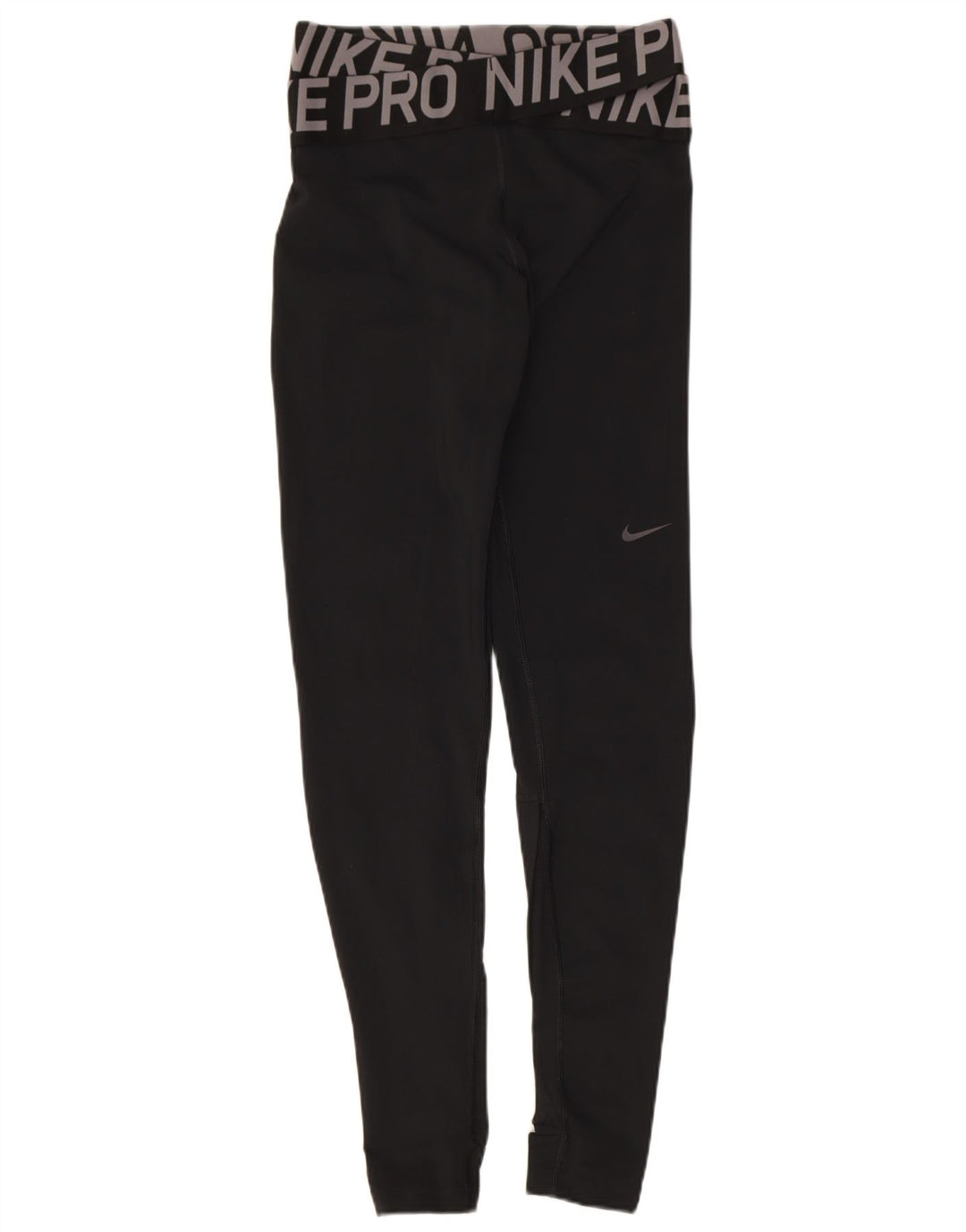 Nike Womens Dri Fit Graphic Leggings UK 8 Small Black Polyester
