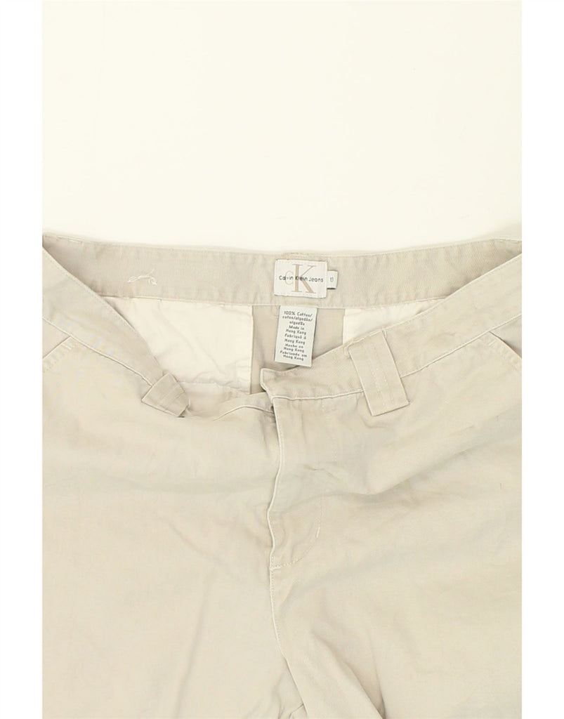 CALVIN KLEIN JEANS Womens Chino Shorts US 10 Large W30  Beige Cotton | Vintage Calvin Klein Jeans | Thrift | Second-Hand Calvin Klein Jeans | Used Clothing | Messina Hembry 