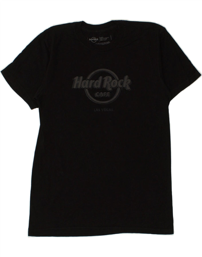 HARD ROCK CAFE Womens Las Vegas Graphic T-Shirt Top UK 10 Small Black | Vintage Hard Rock Cafe | Thrift | Second-Hand Hard Rock Cafe | Used Clothing | Messina Hembry 