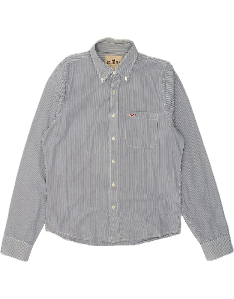 HOLLISTER Mens Shirt XL Grey Pinstripe Cotton | Vintage Hollister | Thrift | Second-Hand Hollister | Used Clothing | Messina Hembry 