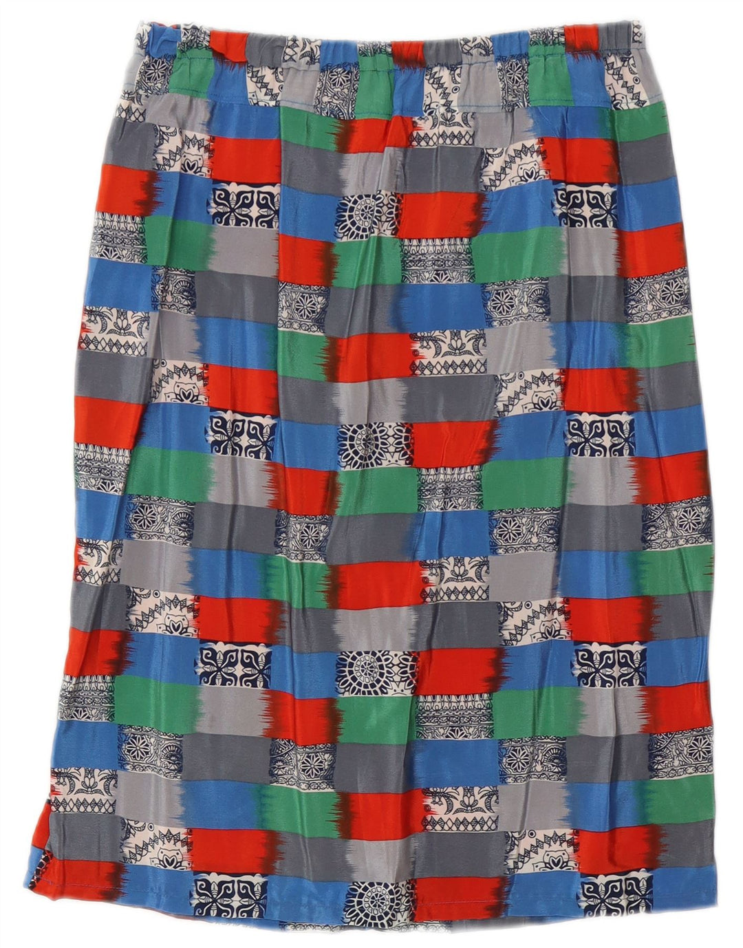 Vintage Womens Straight Skirt W30 Medium  Multicoloured Geometric