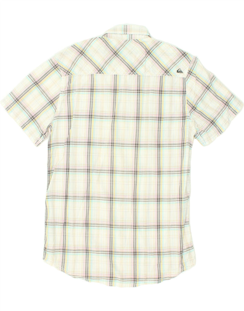 QUIKSILVER Mens Mid Fit Short Sleeve Shirt Large Multicoloured Check | Vintage Quiksilver | Thrift | Second-Hand Quiksilver | Used Clothing | Messina Hembry 