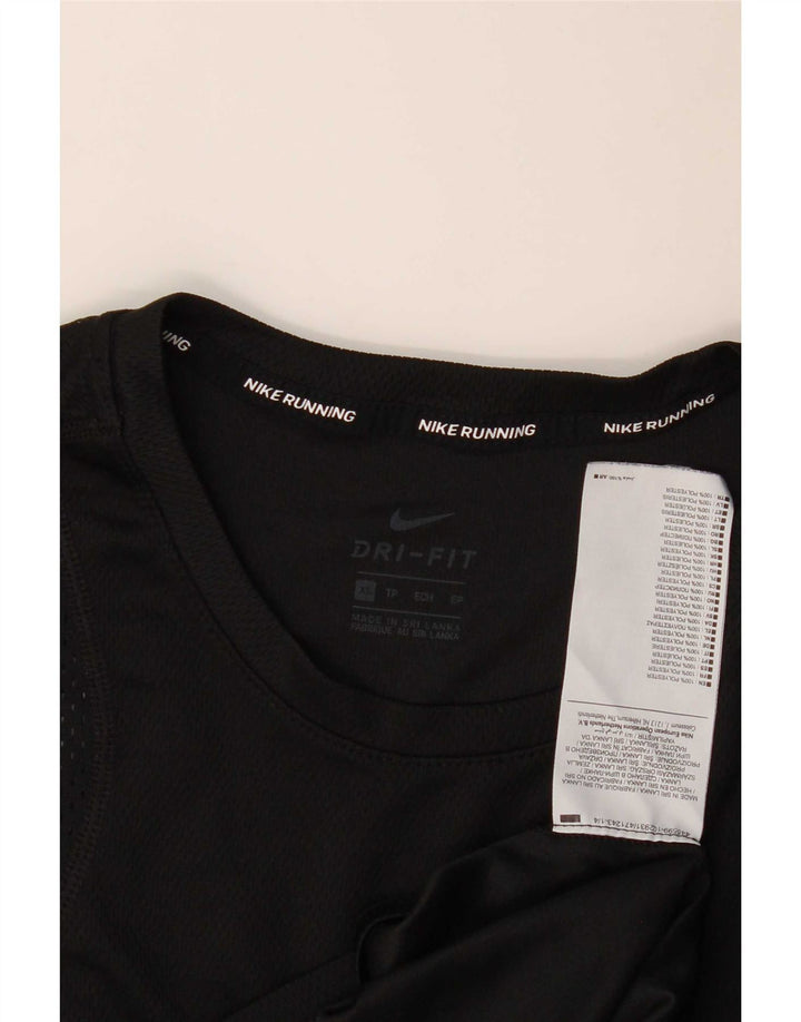 Nike Mens Dri Fit T-Shirt Top XS Black Polyester