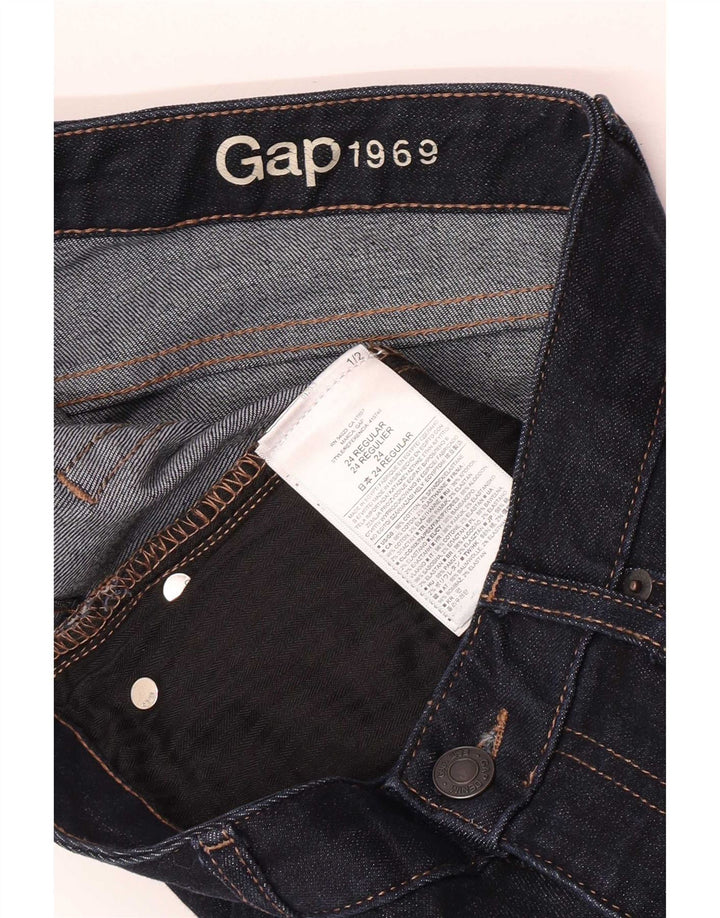 Gap Womens Bootcut Jeans W24 L33 Navy Blue Cotton
