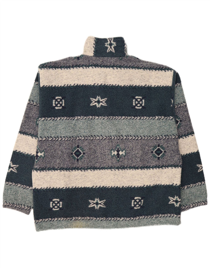 Gigi's Mens Zip Neck Jumper Sweater 2XL Multicoloured Fair Isle