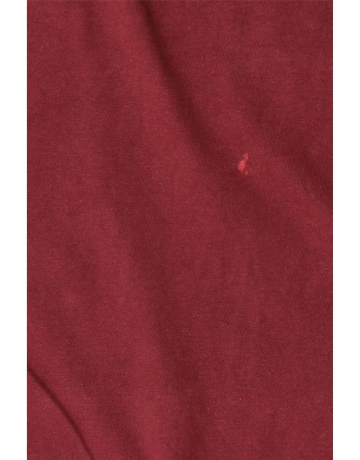 JACK & JONES Mens Core Graphic T-Shirt Top XS Burgundy Cotton