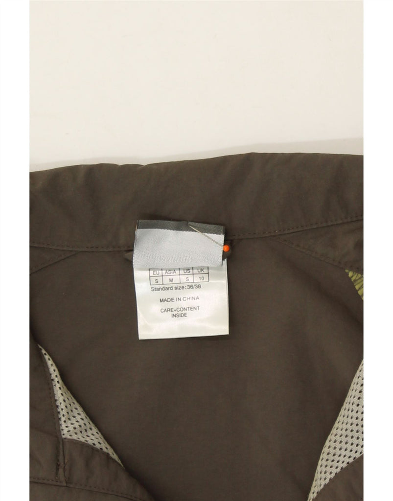 JACK WOLFSKIN Womens Tracksuit Top Jacket UK 10 Small Khaki Colourblock Vintage Jack Wolfskin and Second-Hand Jack Wolfskin from Messina Hembry 