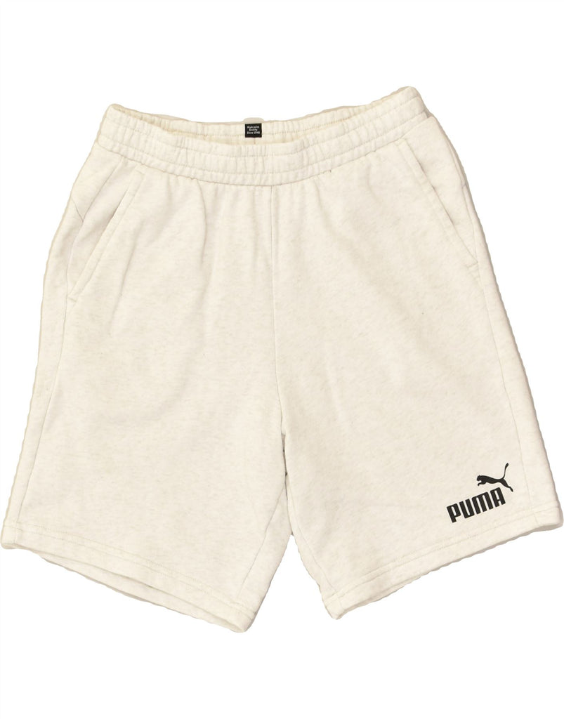 PUMA Boys Sport Shorts 13-14 Years White Cotton | Vintage Puma | Thrift | Second-Hand Puma | Used Clothing | Messina Hembry 