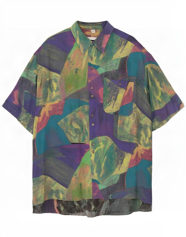 Jupiter Mens Short Sleeve Shirt Size 40 Medium Multicoloured Colourblock