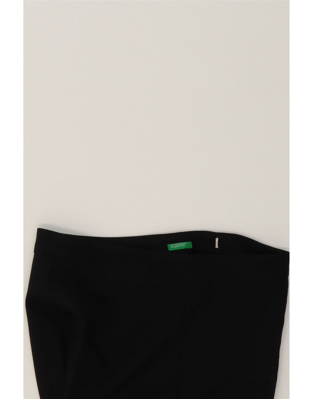 BENETTON Womens Flare Casual Trousers IT 40 Small W28 L32 Black Polyester Vintage Benetton and Second-Hand Benetton from Messina Hembry 