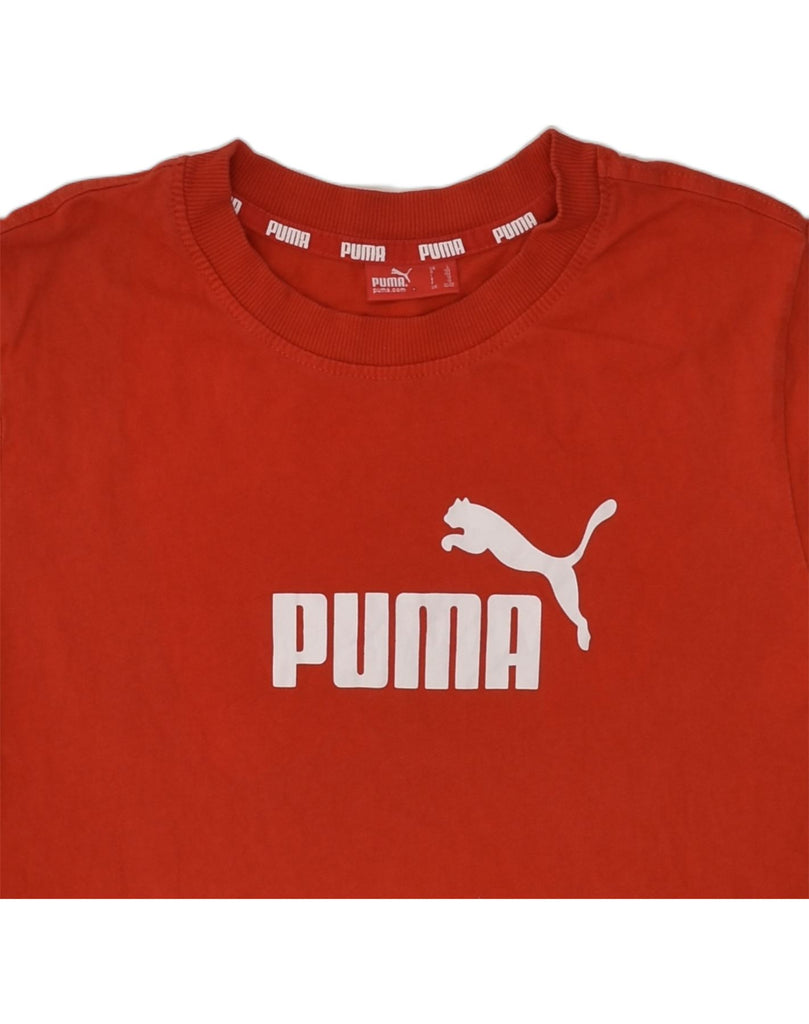 PUMA Boys Graphic T-Shirt Top 11-12 Years Red Cotton | Vintage Puma | Thrift | Second-Hand Puma | Used Clothing | Messina Hembry 