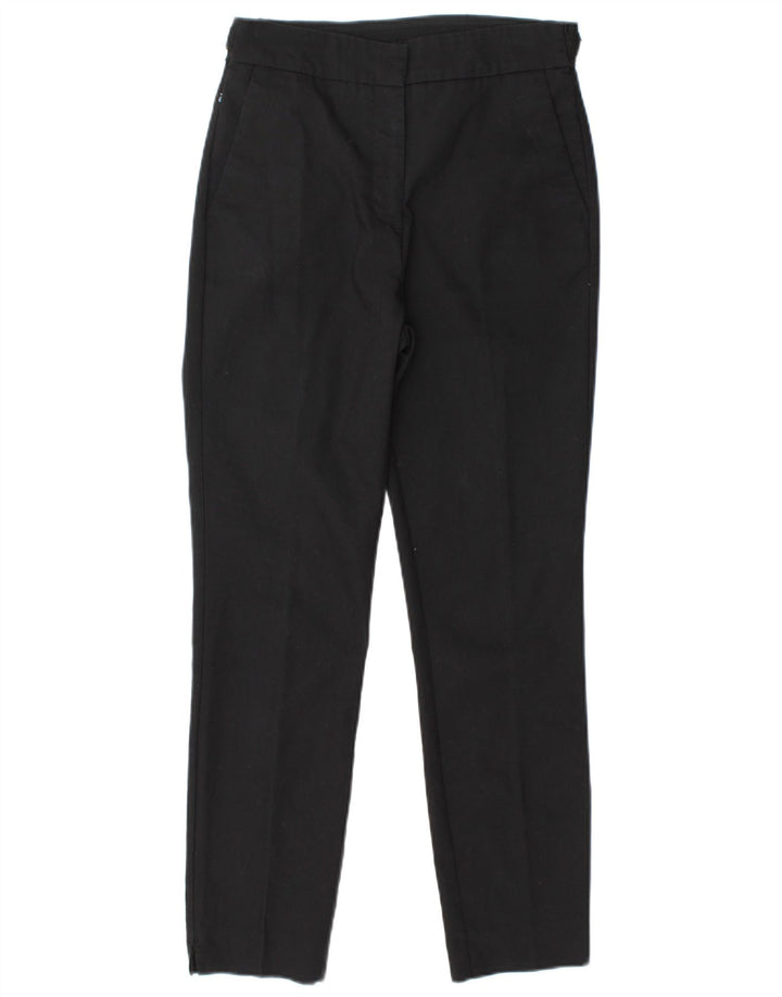 Zara Womens Slim Chino Trousers Small W26 L27 Black