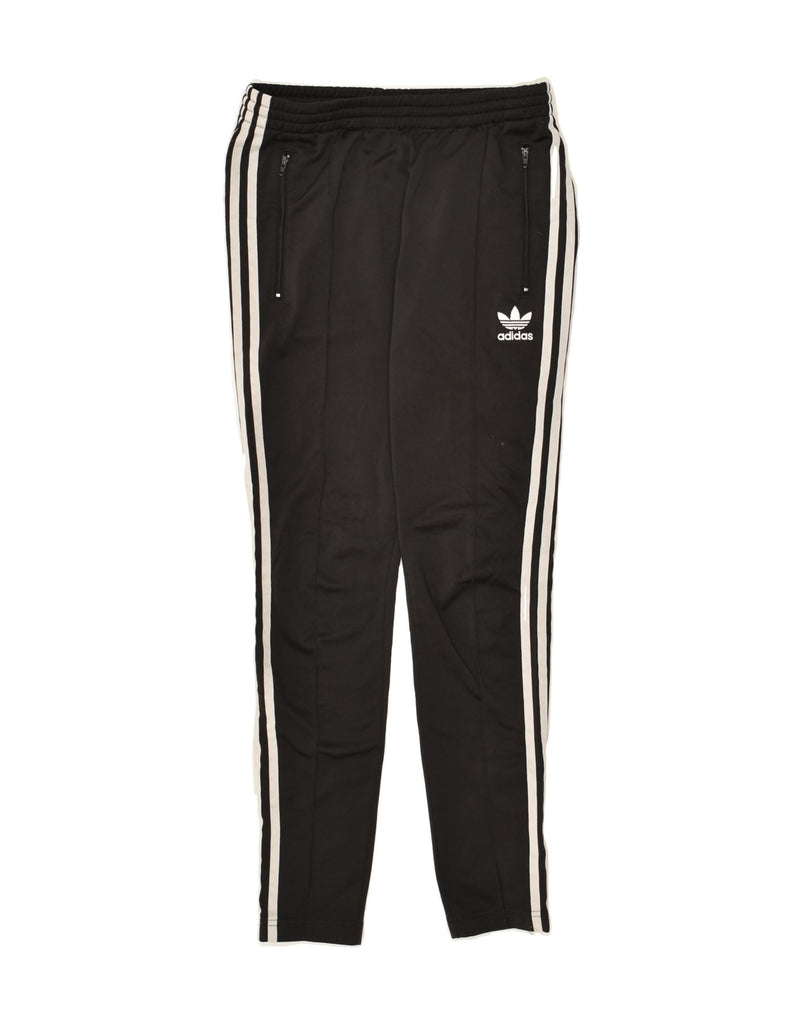 ADIDAS Womens Tracksuit Trousers UK 10 Small  Black Colourblock Polyester | Vintage Adidas | Thrift | Second-Hand Adidas | Used Clothing | Messina Hembry 