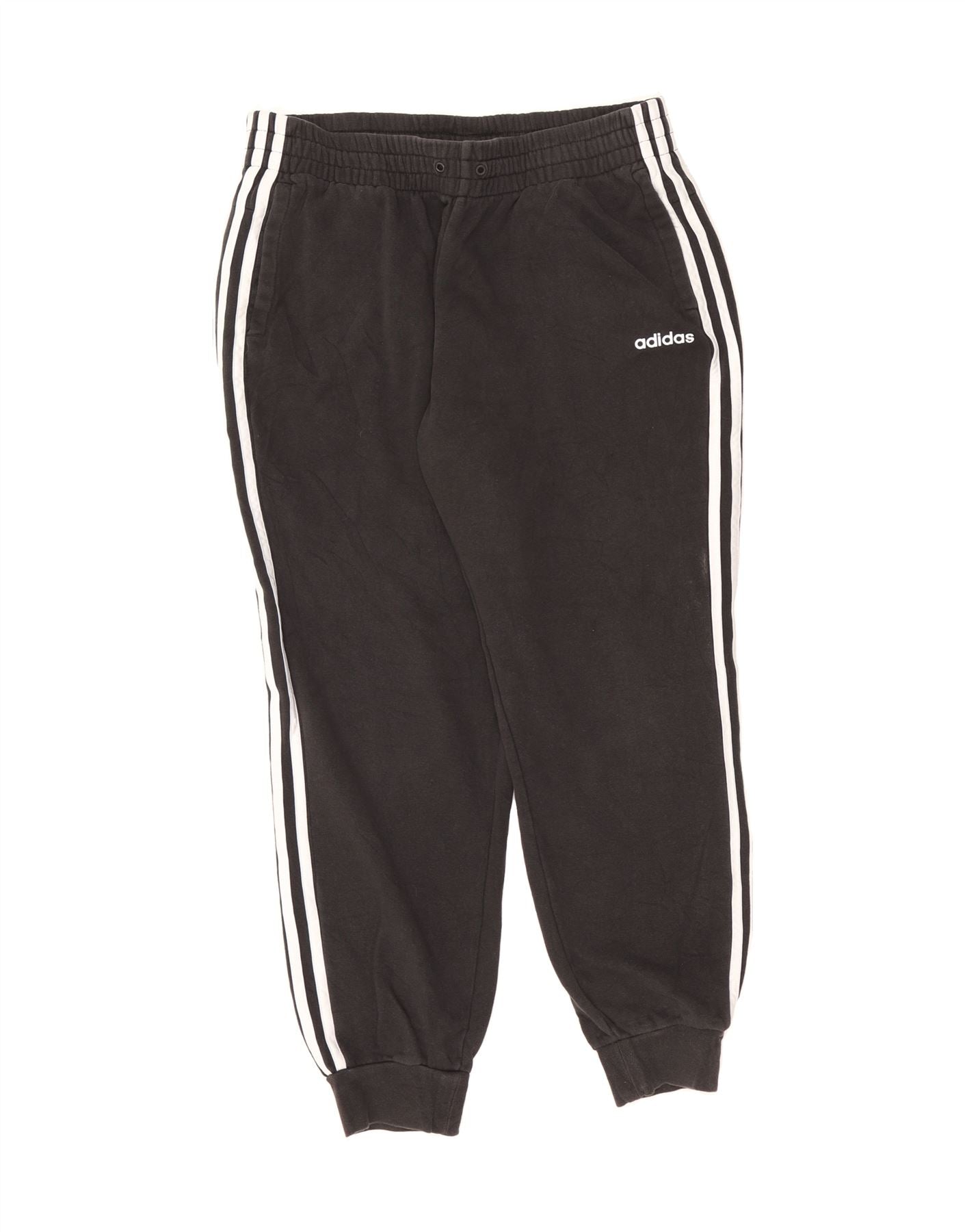 Pantalones de chándal para mujer ADIDAS Joggers UK 16/18 Large Black Cotton