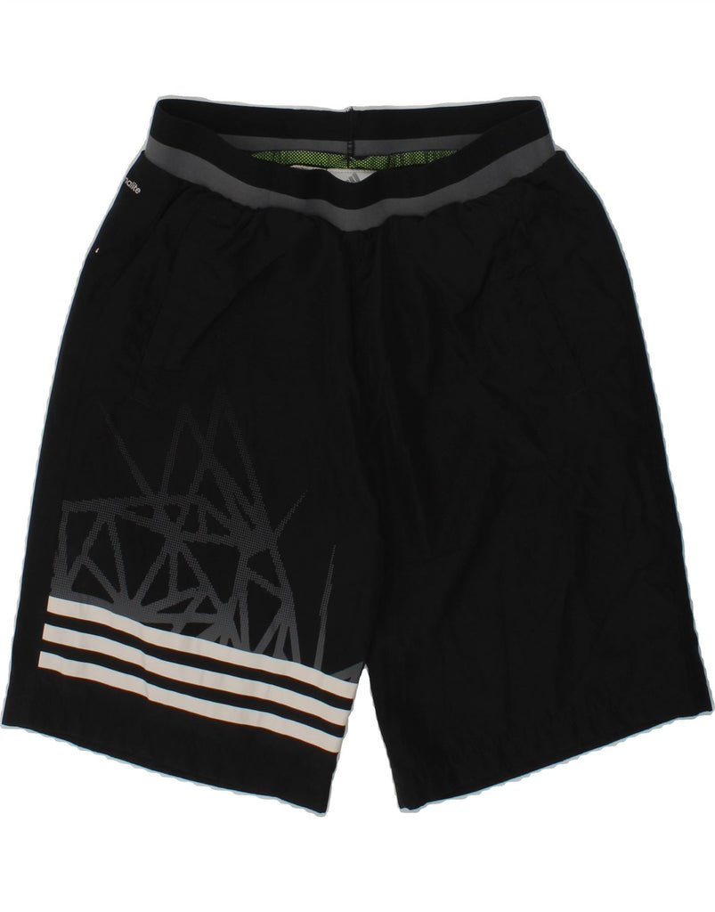 ADIDAS Boys Sport Shorts 11-12 Years Black Polyester | Vintage Adidas | Thrift | Second-Hand Adidas | Used Clothing | Messina Hembry 