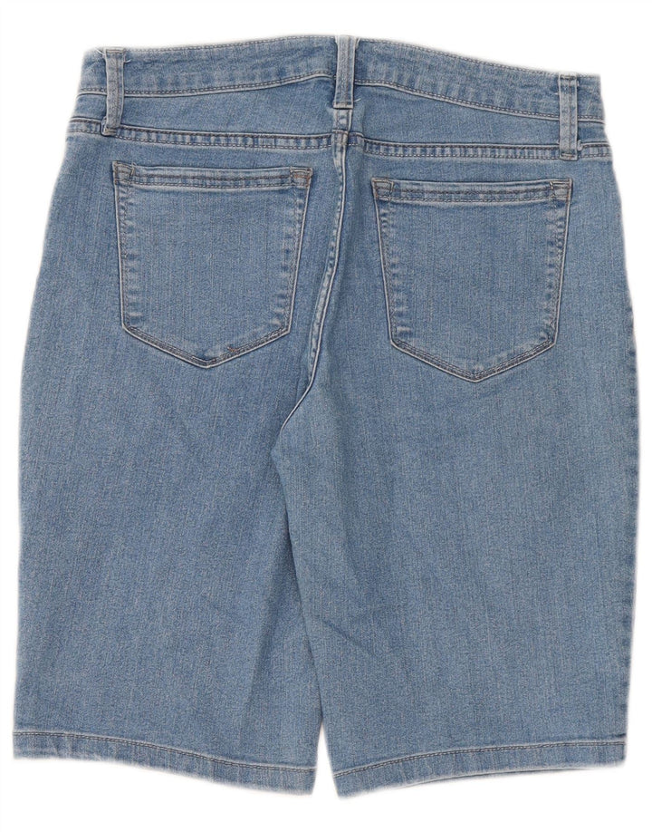 Lee Womens Riders Mid Rise Bermuda Denim Shorts W30 Medium Blue