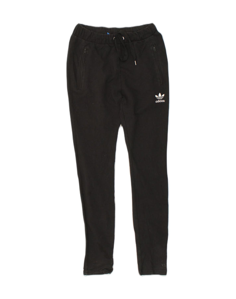 ADIDAS Womens Tracksuit Trousers Small Black Cotton | Vintage Adidas | Thrift | Second-Hand Adidas | Used Clothing | Messina Hembry 