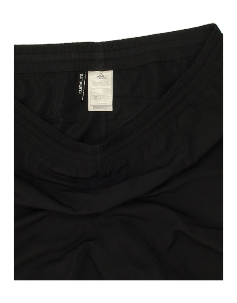 ADIDAS Mens Sport Shorts Large Black Polyester | Vintage Adidas | Thrift | Second-Hand Adidas | Used Clothing | Messina Hembry 