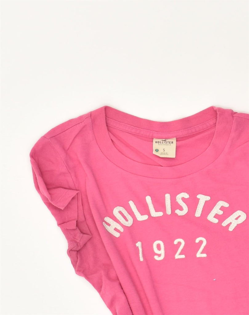 HOLLISTER Womens California Graphic T-Shirt Top UK 10 Small Pink Cotton | Vintage Hollister | Thrift | Second-Hand Hollister | Used Clothing | Messina Hembry 