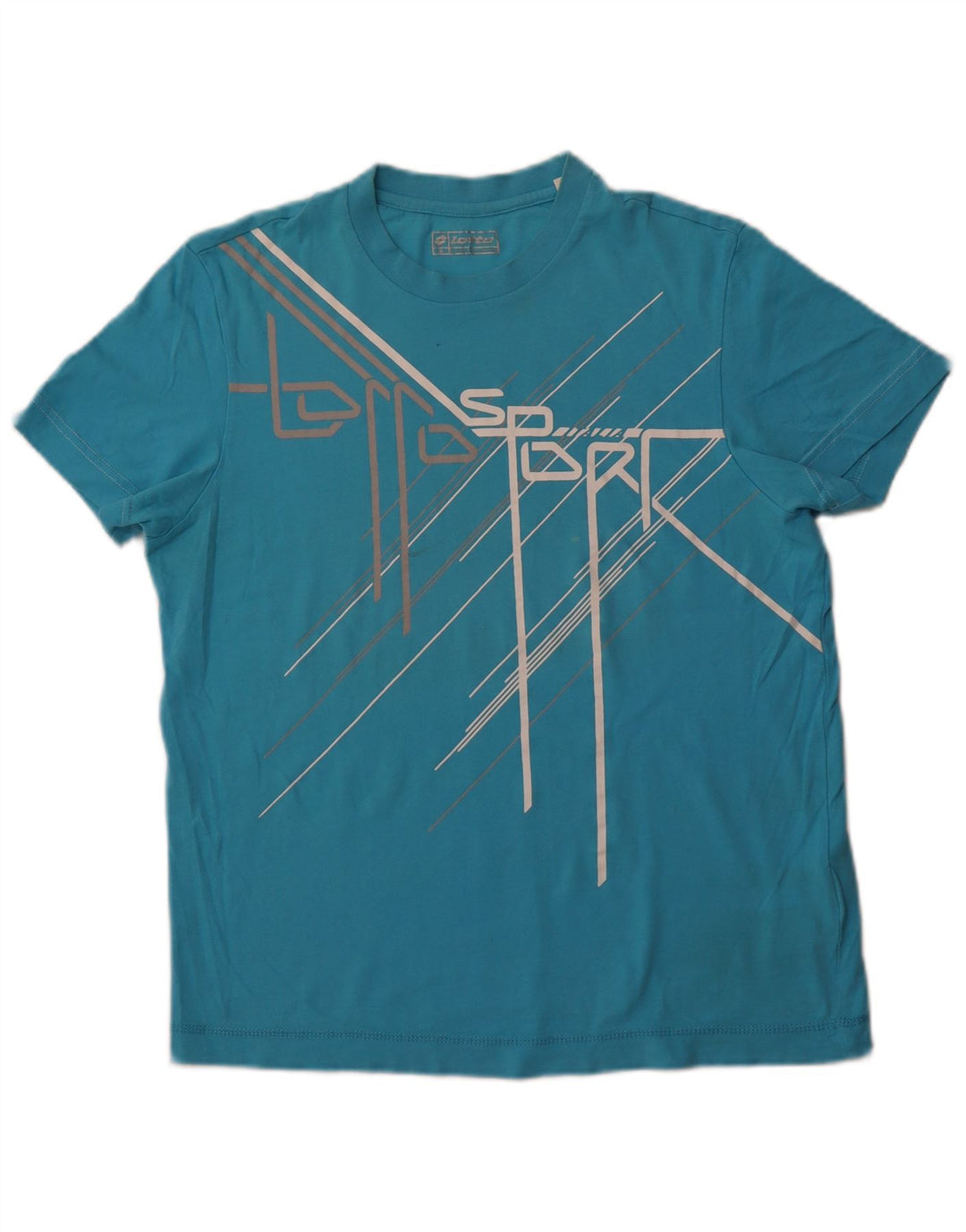 LOTTO Mens Graphic T-Shirt Top Small Blue Cotton