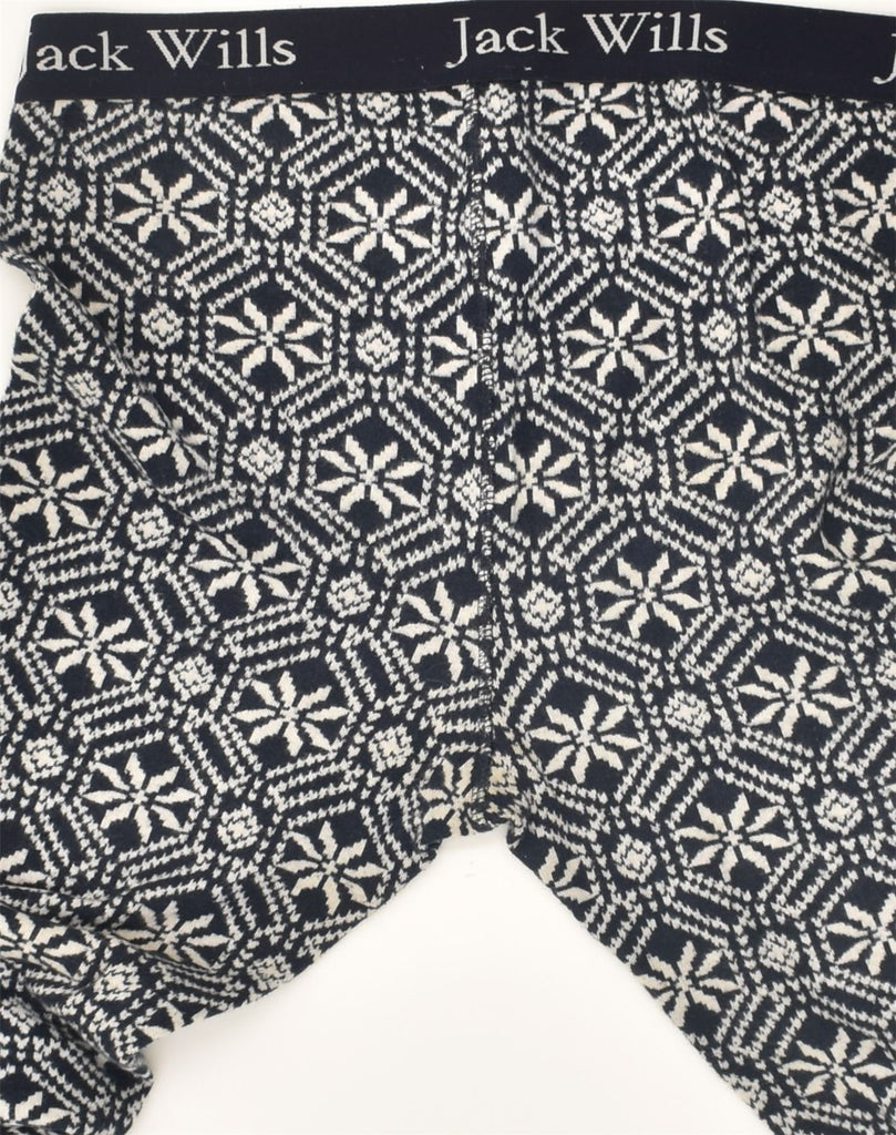 JACK WILLS Womens Leggings UK 8 Small Navy Blue Fair Isle Cotton | Vintage Jack Wills | Thrift | Second-Hand Jack Wills | Used Clothing | Messina Hembry 