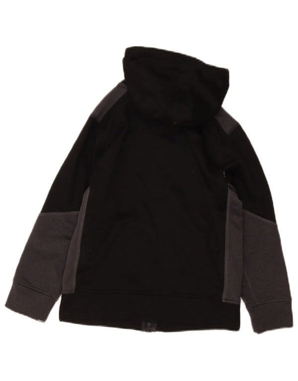 Russell Athletic Boys Zip Hoodie Sweater 6-7 Years Small Black Colourblock