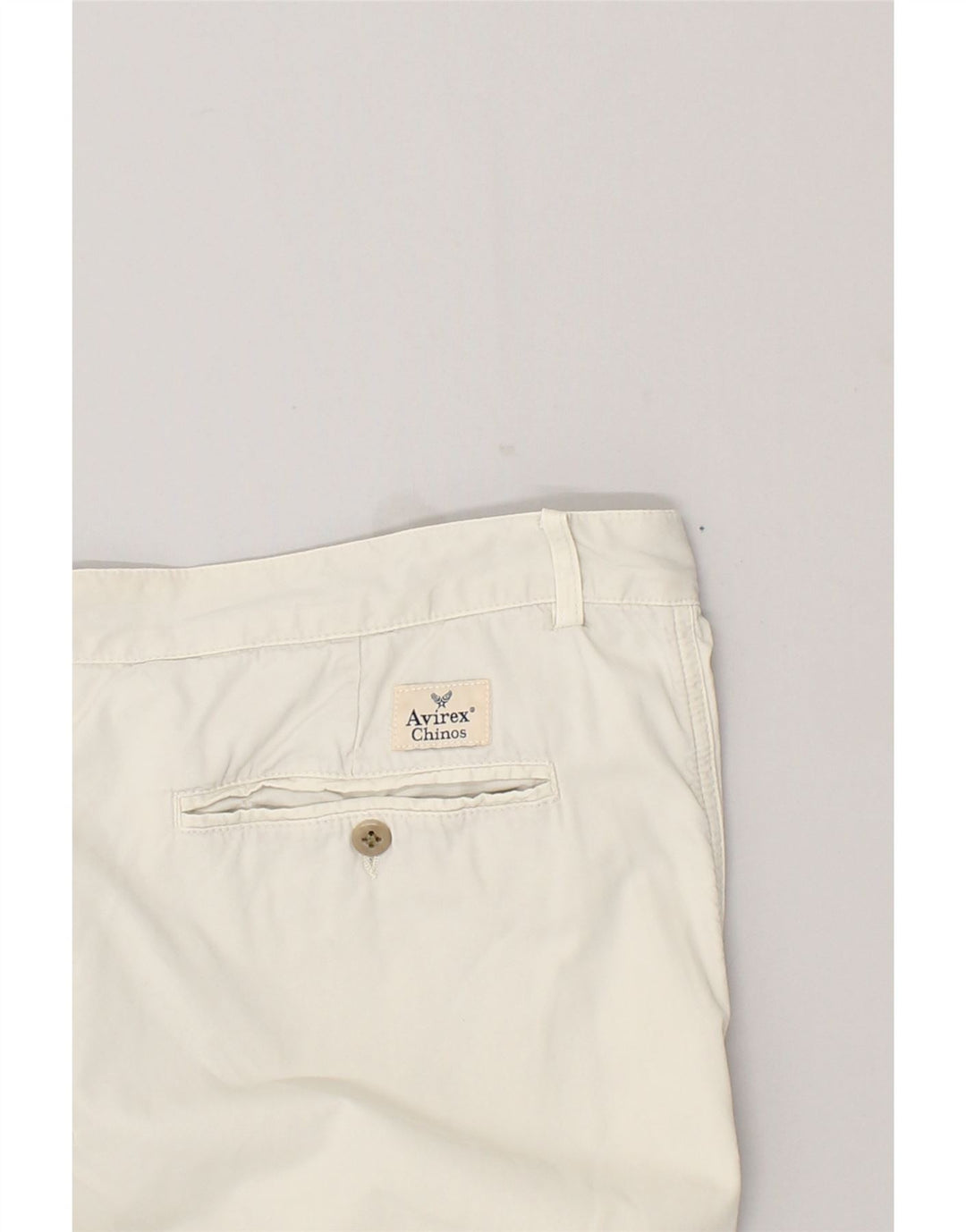 AVIREX Mens Straight Chino Trousers W40 L34 Off White | Vintage Avirex | Thrift | Second-Hand Avirex | Used Clothing | Messina Hembry 