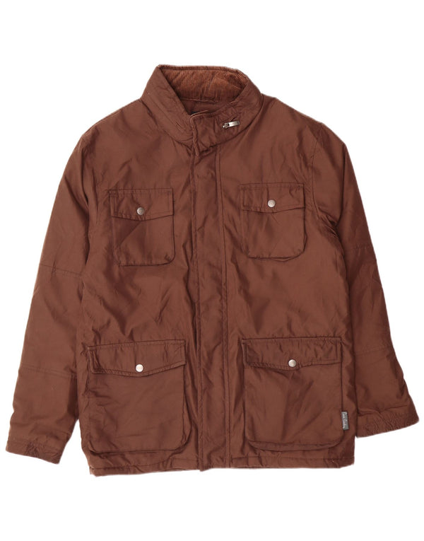 Pierre Cardin Mens Windbreaker Jacket IT 48 Medium Brown Polyester