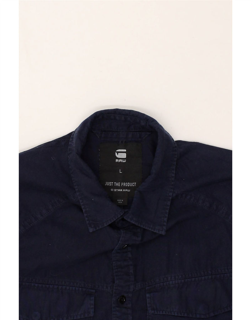 G-STAR Mens Shirt Large Navy Blue Cotton | Vintage G-Star | Thrift | Second-Hand G-Star | Used Clothing | Messina Hembry 